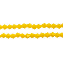 Load image into Gallery viewer, Bicone 2 Strand 7"- 4mm Opaque Yellow
