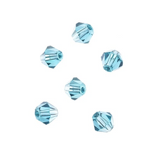 Load image into Gallery viewer, Bicone 2 Strand 7"- 4mm Transparent Blue AB
