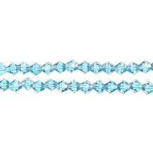 Load image into Gallery viewer, Bicone 2 Strand 7"- 4mm Transparent Blue AB
