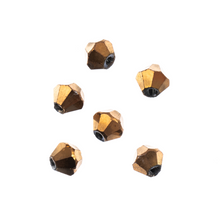 Load image into Gallery viewer, Bicone 2 Strand 7"- 4mm Opaque Copper Iris
