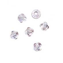 Load image into Gallery viewer, Bicone 2 Strand 7"- 4mm Transparent Pink AB

