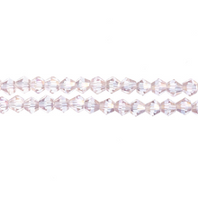 Load image into Gallery viewer, Bicone 2 Strand 7"- 4mm Transparent Pink AB

