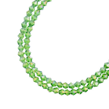 Load image into Gallery viewer, Bicone 2 Strand 7"- 4mm Transparent Green AB
