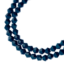 Load image into Gallery viewer, Bicone 2 Strand 7"- 6mm Opaque Dark Blue
