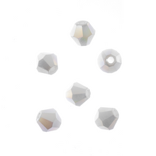 Load image into Gallery viewer, Bicone 2 Strand 7"- 6mm Opaque White AB
