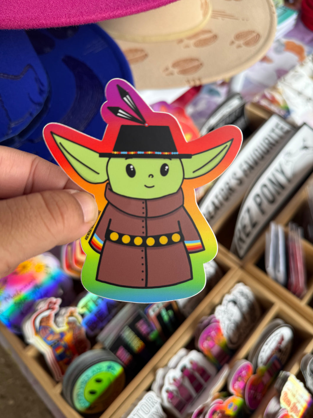 (Large) Boy Indigenous Yoda Sticker