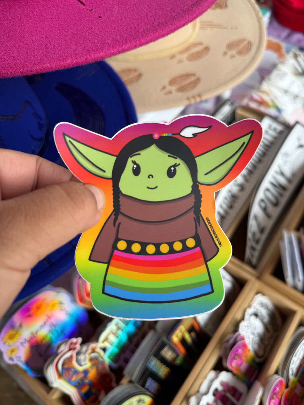 (Large) Girl Indigenous Yoda Sticker