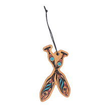 Load image into Gallery viewer, Wood Ornament- Salmon Paddles by Paul Windsor
