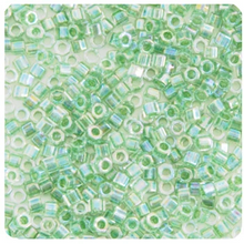 Load image into Gallery viewer, Delica 11/0 Cut Green Lime AB Lined-Dyed
