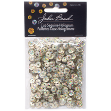 Load image into Gallery viewer, Sequins Round 6mm Hologram Champaign
