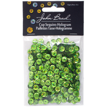 Load image into Gallery viewer, Sequins Round 6mm Hologram Lime Green
