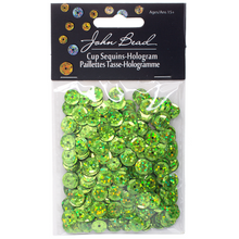 Load image into Gallery viewer, Sequins Round 8mm Hologram Lime Green
