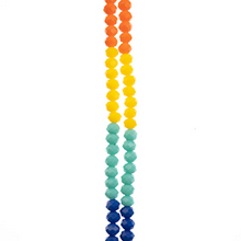 Load image into Gallery viewer, Rondelle 2 Strand 7in 4x6mm Opaque Rainbow Mix
