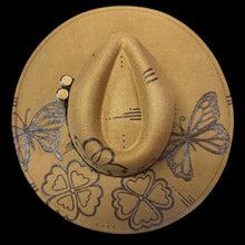 Load image into Gallery viewer, Brown hat (butterfly/floral/sage)
