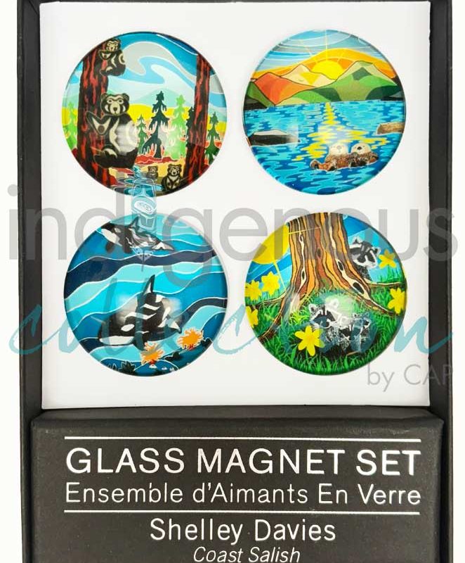 Glass Magnet Set- Shelley Davies - Coast Salish