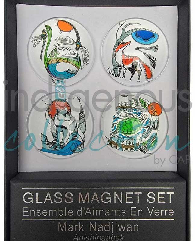 Glass Magnet Set- Mark Nadjiwan- Anishinaábek