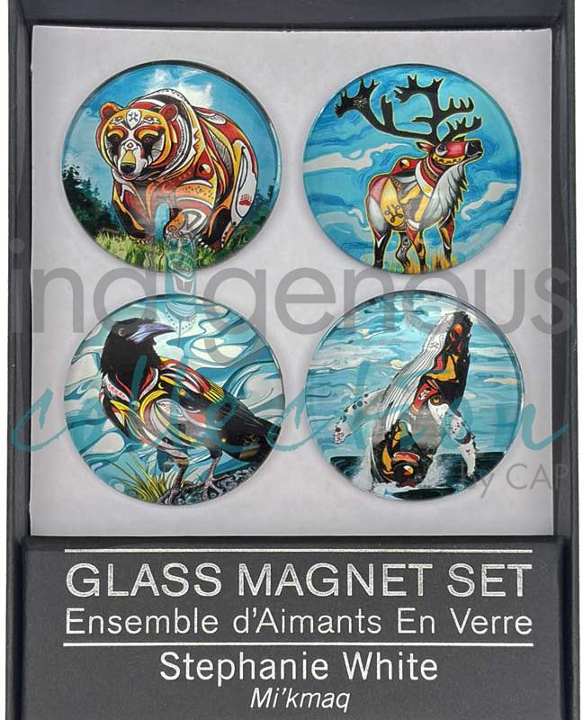 Glass Magnet Set - Stephanie White