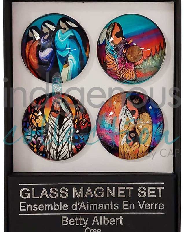 Glass Magnet Set- Betty Albert- Cree