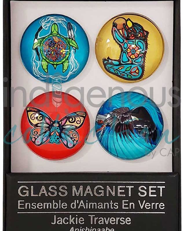 Glass Magnet Set - Jackie Traverse - Anishinaabe