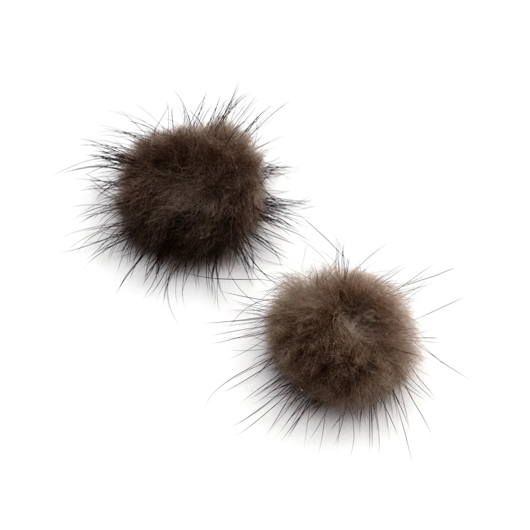 (Canada Only) 4-Pack Mink Pompom - Walnut