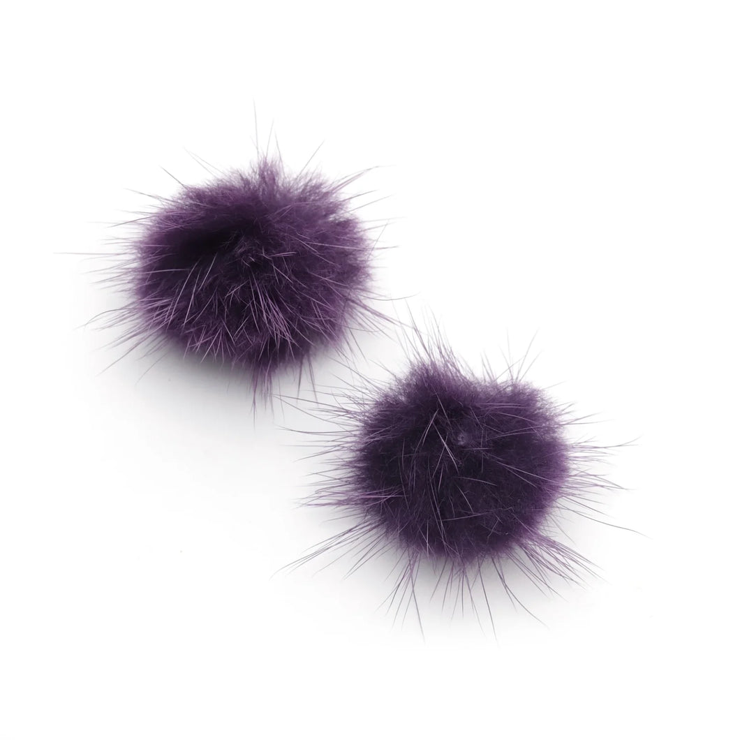 (Canada Only) 4-Pack Mink Pompom - Purple