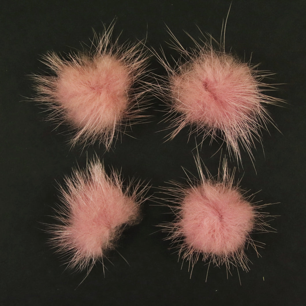 (Canada Only) 4-Pack Mink Pompom - Dusty Rose