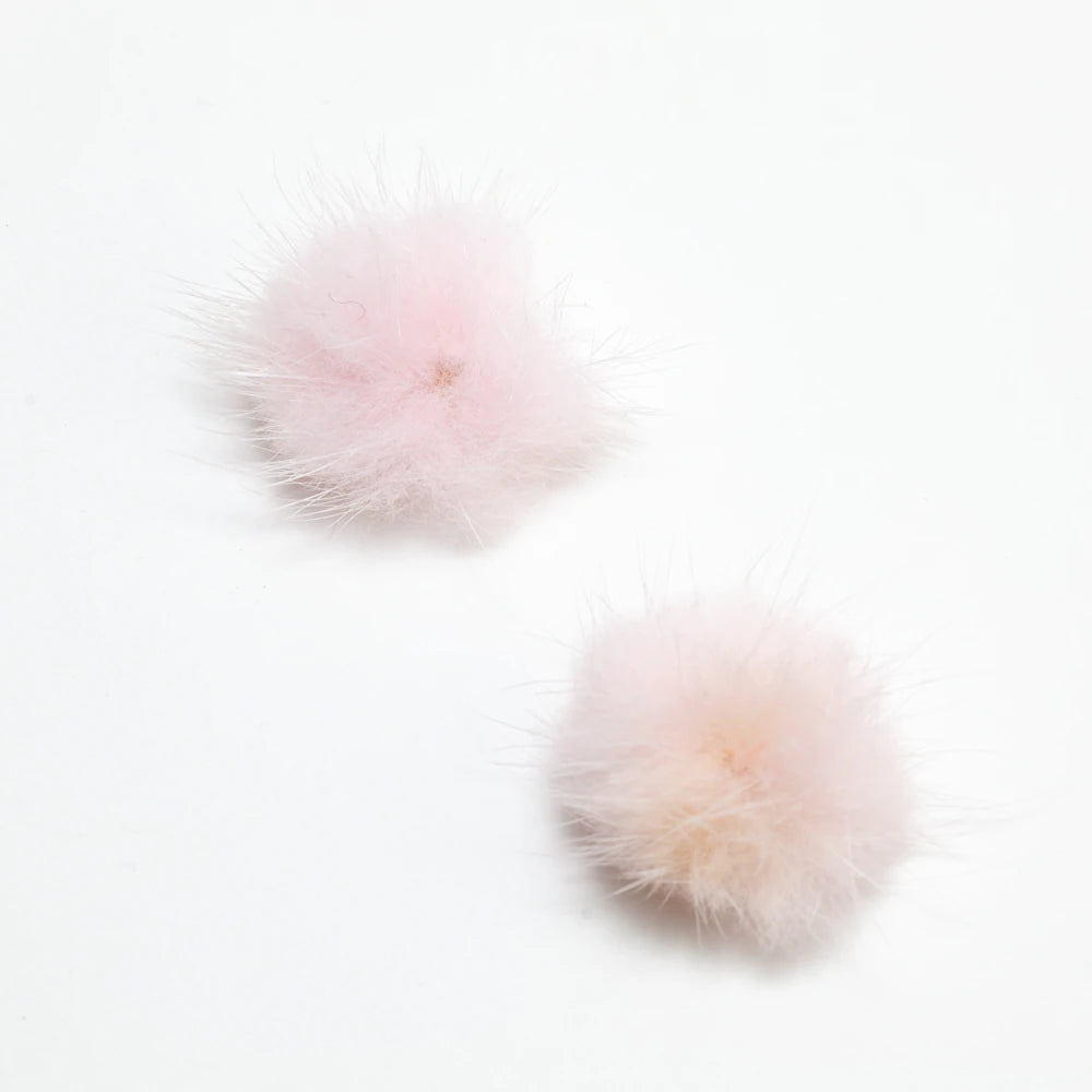 (Canada Only) 4-Pack Mink Pompom - Pale Pink