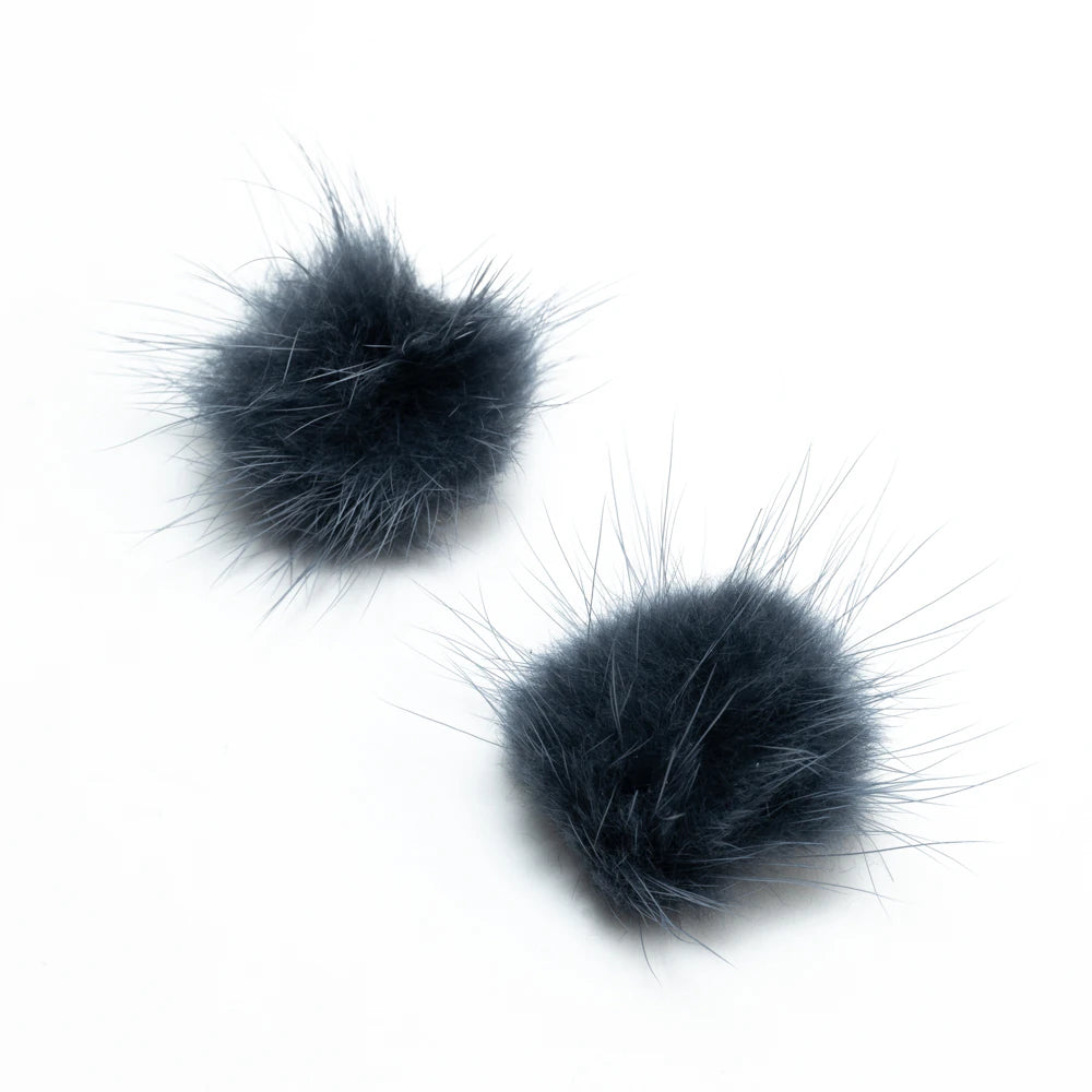 (Canada Only) 4-Pack Mink Pompom - Blue Grey