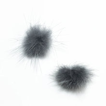 Load image into Gallery viewer, (Canada Only) 4-Pack Mink Pompom - Dark Grey
