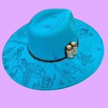 Load image into Gallery viewer, Turquoise Story Hat (Turtle Life Cycle/Sage)
