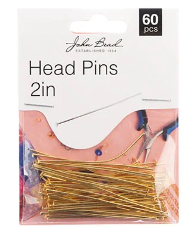 *Head Pins 2in (gold)