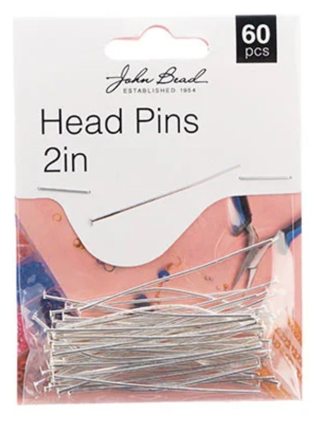 Head Pins 2in (silver)