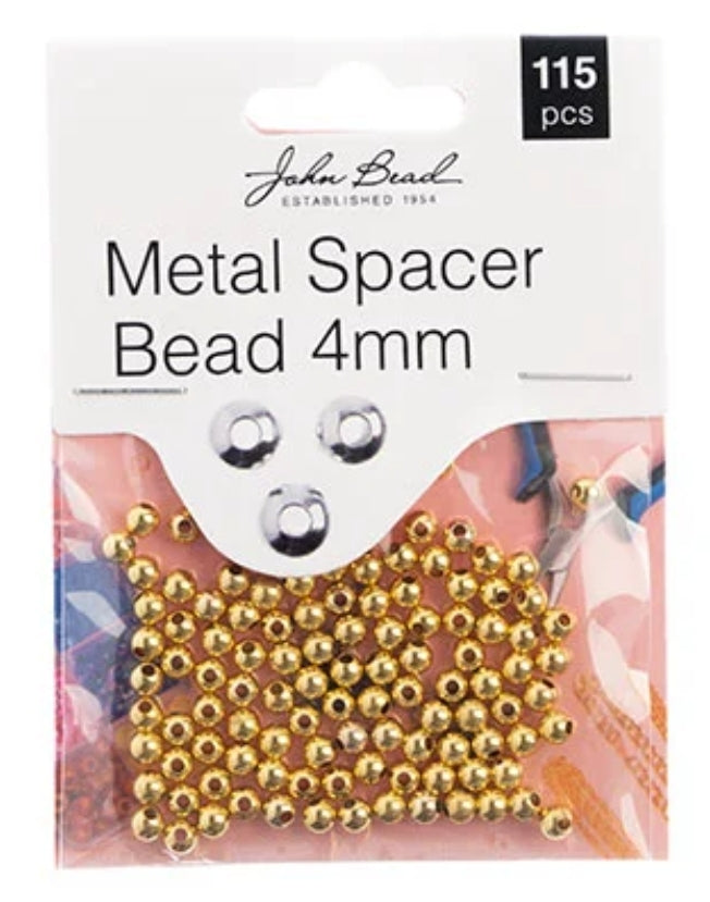 *Metal Spacer Bead 4mm (gold)