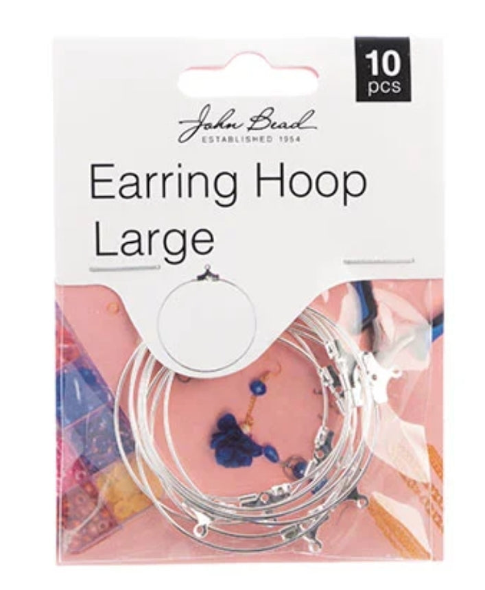 *Earring Hoop Large approx 38mm (silver)