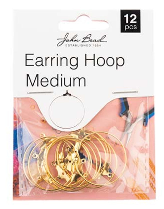 Earring Hoop Medium approx 25mm (gold)