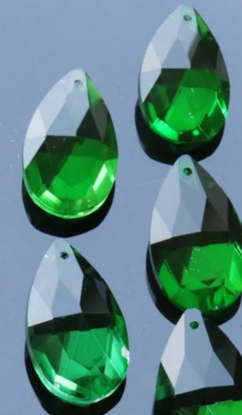 Teardrop Glass Rhinestones approx. 30mm long (1-pair)