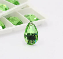 Load image into Gallery viewer, Teardrop Glass Rhinestones approx. 30mm long (1-pair)
