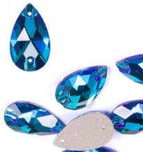 Load image into Gallery viewer, Teardrop Glass Rhinestones approx. 30mm long (1-pair)
