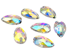 Load image into Gallery viewer, Teardrop Glass Rhinestones approx. 30mm long (1-pair)
