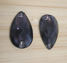 Load image into Gallery viewer, Teardrop Glass Rhinestones approx. 30mm long (1-pair)
