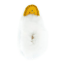 Load image into Gallery viewer, Yarënda’ (Rock) Tan/White Junior Suede and Rabbit Fur Moccasin
