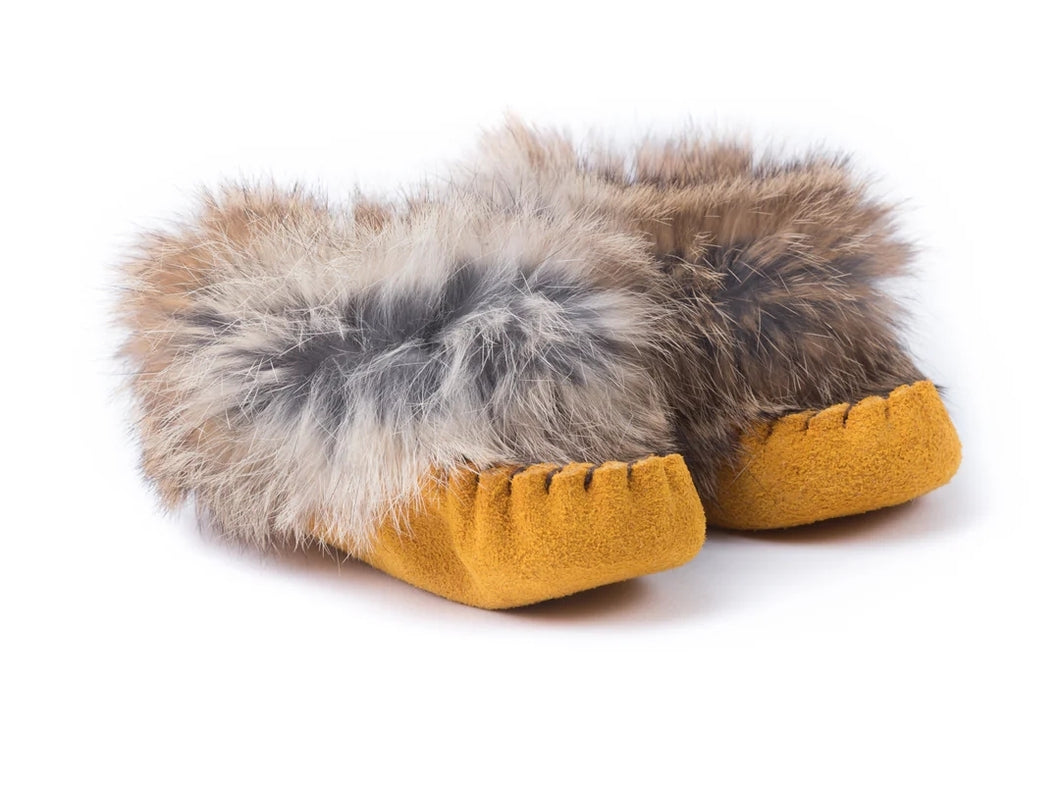 Yarënda' (Rock) Baby Suede and Rabbit Fur Moccasin