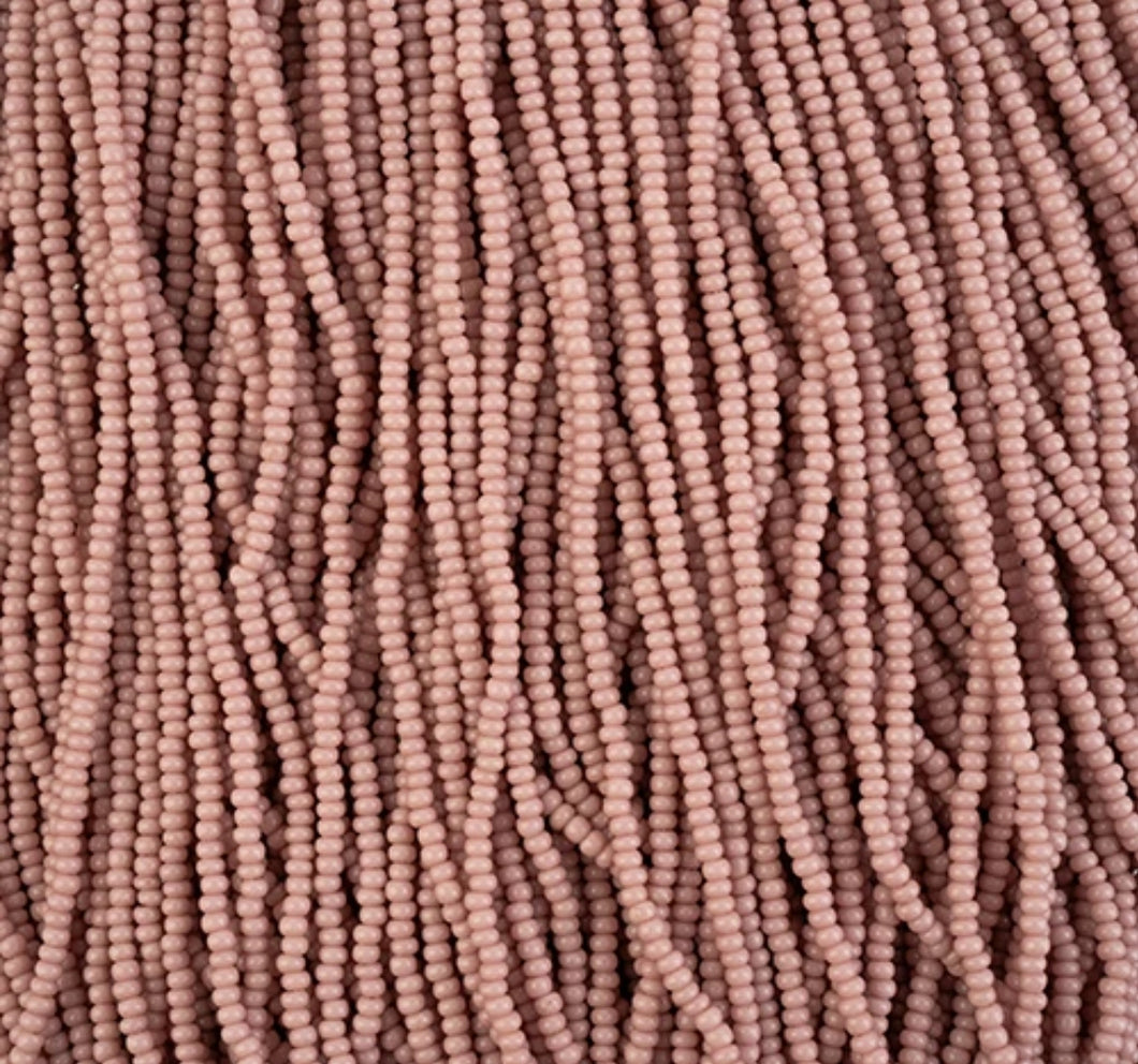 (Half Hank) Czech Seed Bead 11/0 Brown Chalk Dyed Solgel