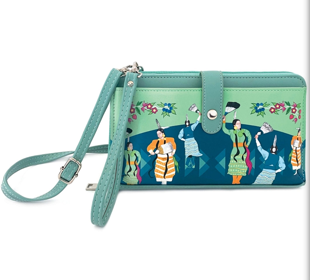 Smartphone Crossbody Bag - Jingles Dress Dancers by Storm Angeconeb