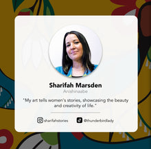 Load image into Gallery viewer, Hooded Fashion Wrap - Honouring Our Life Givers by Sharifah Marsden
