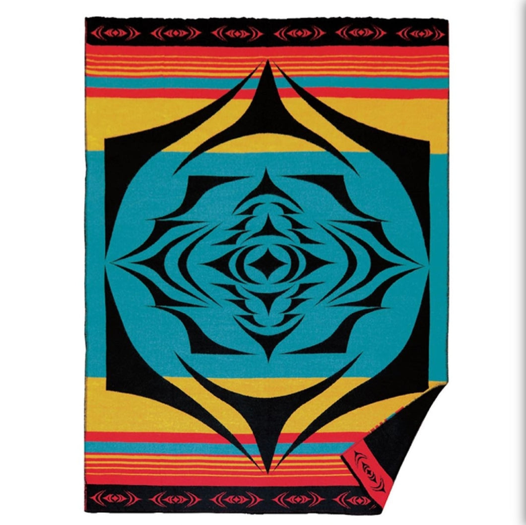 Woven Blanket - Salish Sunset by Simone Diamond