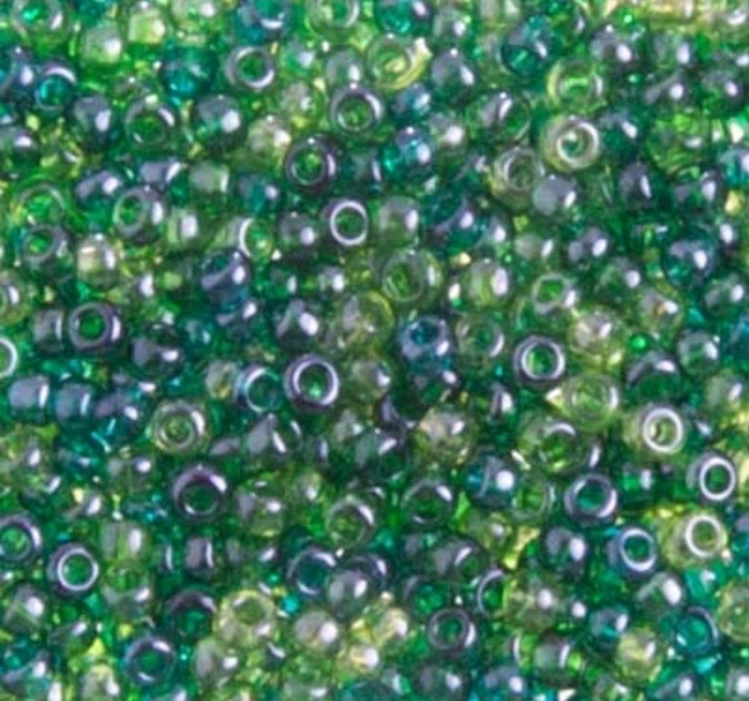 (Vial Czech Size 10) Sea Green Mix Luster