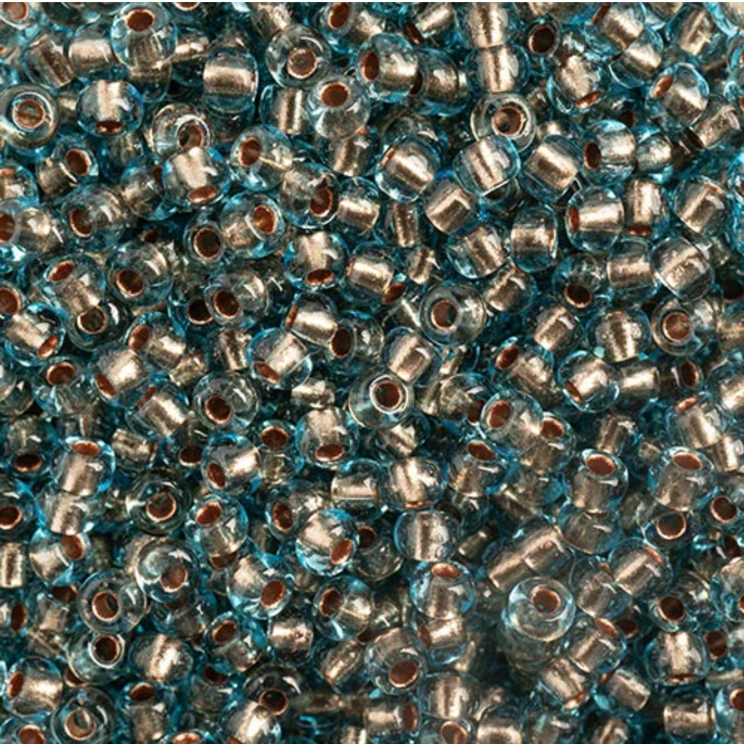 (Vial Czech Size 10) Aqua Copperlined
