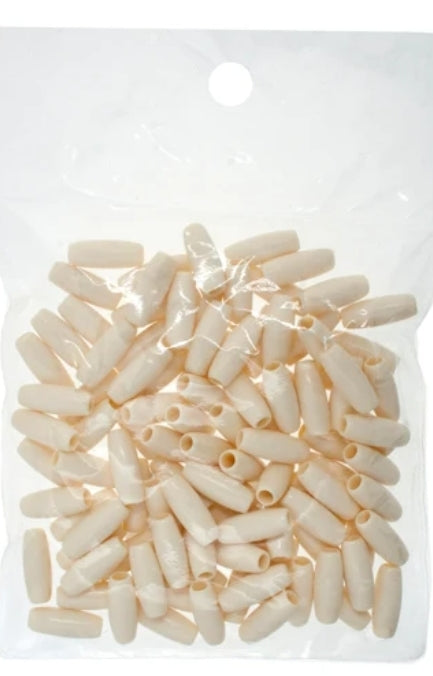 Acrylic Hairbone Pipe .75 : Bone White (100pc)