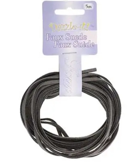 Silver Faux Suede (5m)